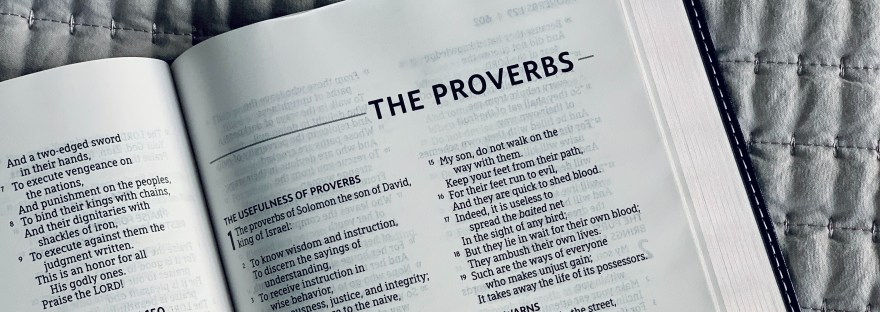 bible open to Proverbs